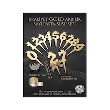 Gold-gümüş Renk Seçenekli Akrilik Rakam Pasta Süsü 0-9 Sayı Figürlü 15 Cm Yükseklik 5 Cm Genişlik Doğum Günü Pasta Dekoru