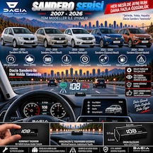 Dacia Sandero 2007-2026 Modeller İçin Head Up Display Hayalet Gösterge Ekranı Ön Cam Hız Göstergesi