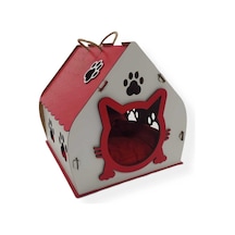 Ahşap Yetişkin Kedi Evi Hobbit Model, Doğal Ve Şık Tasarım