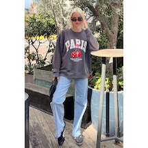 Füme Bisiklet Yaka Basic Sweatshirt Mg2233