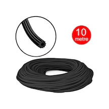 Alüminyum Sineklik Teli Fitili Siyah 5mm Kapı Pencere Tül Sabitleme Lastik Contası -10 Metre