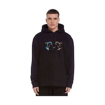 Mortal Kombat Scorpion Vs Sub Zero Baskılı Siyah Erkek Sweatshirt