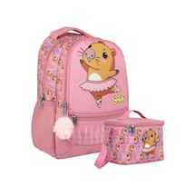 Capybara Kız Çocuk Balerin Capybara Desenli Okul Çantası+beslenme Çantası Seti - Setcpb5215b Pembe
