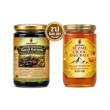 Enerji Karışımı 800 Gr Keçiboynuzu Özü, Hurma Özü Ve Propolis Ve Süzme Çiçek Balı 850gr