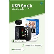 Bilek Tipi Dijital Tansiyon Ölçer Usb Şarjlı Konuşan Tansiyon Ve