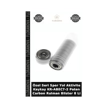 Özel Seri Spor Yol Aktivite Kaykay Kr-abec7-2 Paten Carbon Rulman Blister 8 Li Çok Renkli
