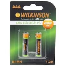 Wilkinson Şarj Edilebilir Pil 2'li 600 Mah Aaa 1.2v
