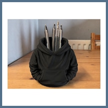 Buradabulabilirsin 3d Baskı Kapüşonlu Sweatshirt Kalemlik - Masaüstü Organizer-siyah Bbz