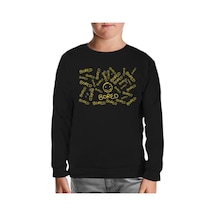 Lord Tshirt Sherlock - Bored Siyah Çocuk Sweatshirt Siyah