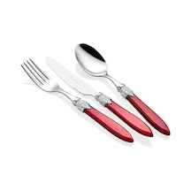 Rivadossi Laura Chrome Bordo 75 Parça Çatal Bıçak Seti Bordo