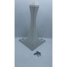 Karakoçaksesuar Karakoç Lükens 28X16X16 Cm Beyaz Plastik Puf-Sehpa Ayağı (4 Adet)