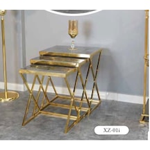 Mim Antrasit - Gold X Zigon Sehpa Antrasit