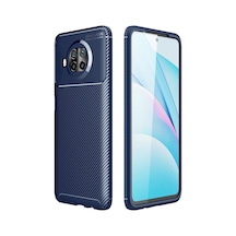 Xiaomi Mi 10t Lite Uyumlu Kılıf Auto Focus Karbon Kapak - Lacivert