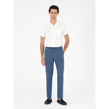 Cacharel İndigo Carrot Fit Kanvas Pantolon Mavi