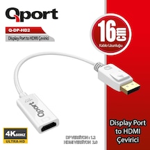 Qport Q-dp-hd2 Dısplay Portundan Hdmı 4k 60hz Cevirici