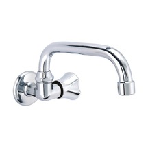 Topaç Tekli Lavabo Bataryası Dönerli Duvardan Krom