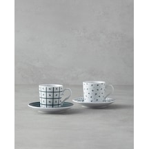English Home Mika Porselen Kahve Fincan Takımı 4 Parça 2 Kişilik Yeşil