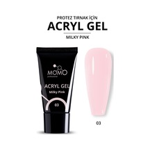 Momo Professional Protez Tırnak İçin Poly Gel Poli Jel Acryl Gel No.03 Açık Pembe 30 Gr