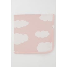 Breeze Yenidoğan Bebek Battaniyesi Bulut Desenli Standart, Pembe