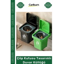 Otoküllük Balkon Teras Dekoratif Pratik Kapaklı Metal Hazneli Çöp Kutusu Tasarımlı Duvar Küllüğü