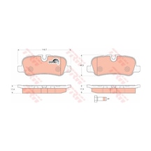 TRW GDB1632 Fren Balatası Arka Range Rover Sport 05-13 Discovery 04-
