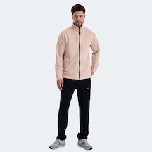 Slazenger ORDER IN Erkek Fermuarlı Dik Yaka Cepli Bej Eşofman Takımı