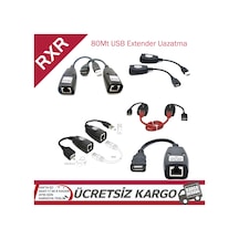 Rj45 Cat5-Cat6 Usb Uzarici Extender Cat Kablo Girip Usb Çikar