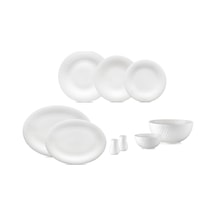Jumbo New Claro 29 Parça 6 Kişilik Yemek Takımı Beyaz