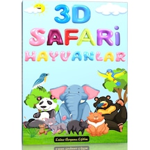 3 Boyutlu Safari Hayvan Boyama Kitabı