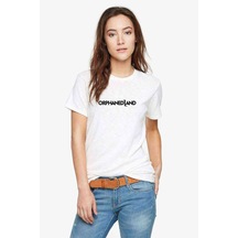 Orphaned Land Logo Baskılı Beyaz Kadın Tshirt (534647775)