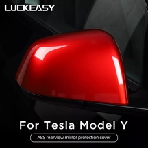 My-ex32lcf-car Abs Yan Kapı Ayna Kapağı Tesla Model Y 2020-2023 Oto Dış Aksesuarları Karbon Fiber Dikiz Aynası Kapağı