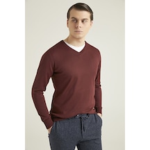 D's Damat Ds Damat Regular Fit Kiremit Düz Örgü Kazak 1hf060632003m Kiremit