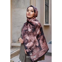 Mimiyum Estella Desen Soft Şal Koyu Kahve