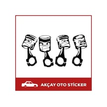 4 Kafadar Piston Sticker 4 Kafadar Araba Sticker Oto Sticker