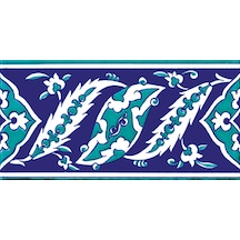 Armada Çini 10x20 Cm Ks 9 İznik Çiçek Desenli Seramik Çini Bordür