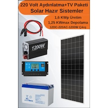 N&D Lighting Tv+aydınlatma Maxi Mono Solar Paket 220 Volt -1.6kwp
