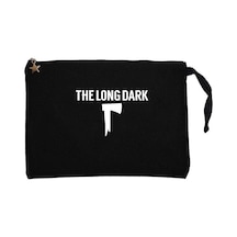 The Long Dark Logo Siyah Clutch Astarlı Cüzdan / El Çantası