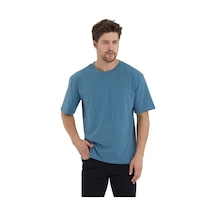 Erkek Basic Oversize Bisiklet Yaka %100 Pamuk Kısa Kol T-Shirt