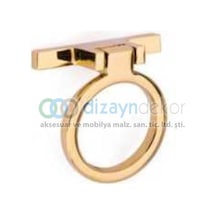 Altın Yuvarlak Sallantılı Kulp 16 Mm