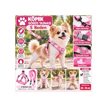 Senye Köpek Göğüs Tasması Seti Pembe Kalpli S Beden Göğüs 30-45 Cm Çok Renkli
