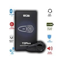 T2 Plus Motosiklet Bluetooth Ve Intercom Kulaklık Seti