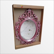 50X70Cm Oymalı Işlemeli Rustik Desenli Cam Antik Duvar Boy Aynası