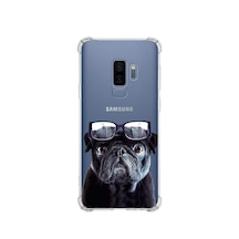 Samsung Galaxy S9 Plus Uyumlu Köpek 3 Baskılı Şeffaf Köşe Korumalı Antişok Kılıf