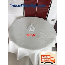 Muşamba Masa Örtüsü Pvc 180 Cm Çap