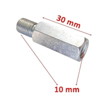 Ayna Somunu Uzatma İç-dış 10 Mm Düz Diş 5 Adet-erpilsan Elektronik