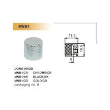 Valencia Mnb1cr Düz Potans Düğmesi Krom Silindir Tip - Metal - Krom