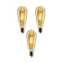 Şahnet 4w Dim Rustik Led Ampul Sarı Işık Armut Edison Ampul 3 Adet