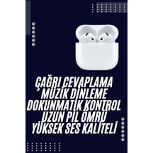 Bluetooth Kulaklık Beyaz Çhassasiyet Cevaplama Dokunmatik Kontrol Kablosuz