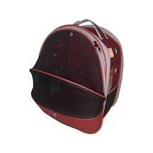 La Vista Yırtılmaz Fileli Paris Kedi, Küçük Köpek Sırt Taşıma Çantası Kırmızı 32-26-40cm