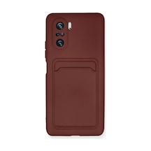 Newface Xiaomi Mi 11i Kılıf Kelvin Kartvizitli Silikon - Bordo Diğer